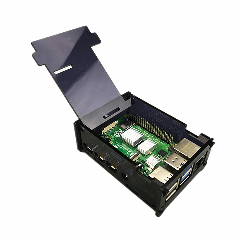 Raspberry Pi 4 Acrylic Case - Black | TechMaze General Trading